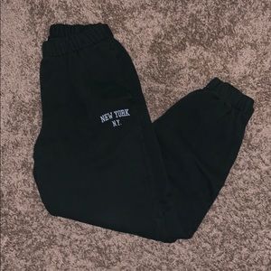 dark green brandy melville sweatpants